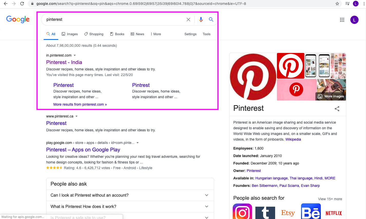 pinterest sign in with facebook